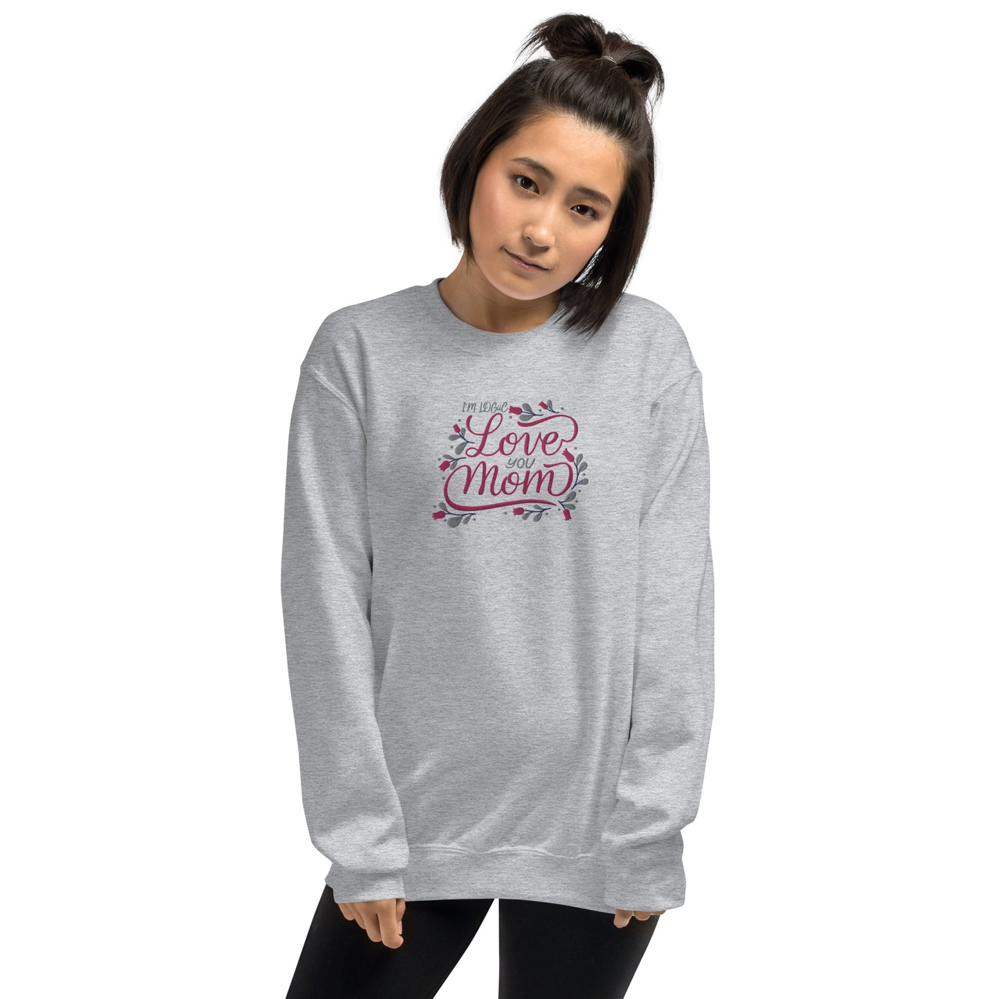 Love You Mom Unisex Sweatshirt - Sport Grey / S - Shirts &