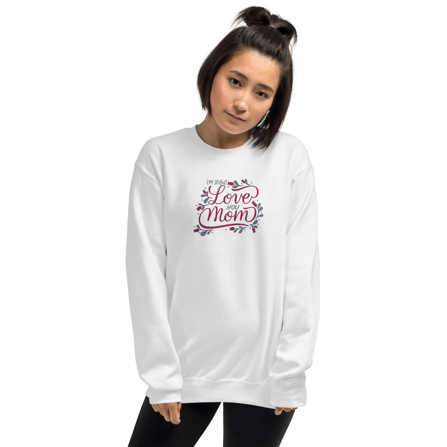 Love You Mom Unisex Sweatshirt - White / S - Shirts & Tops