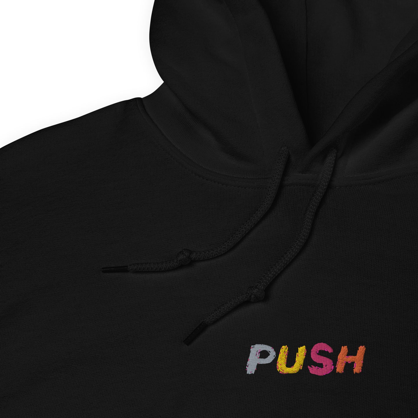 PUSH Embroidered Hoodie - Shirts & Tops