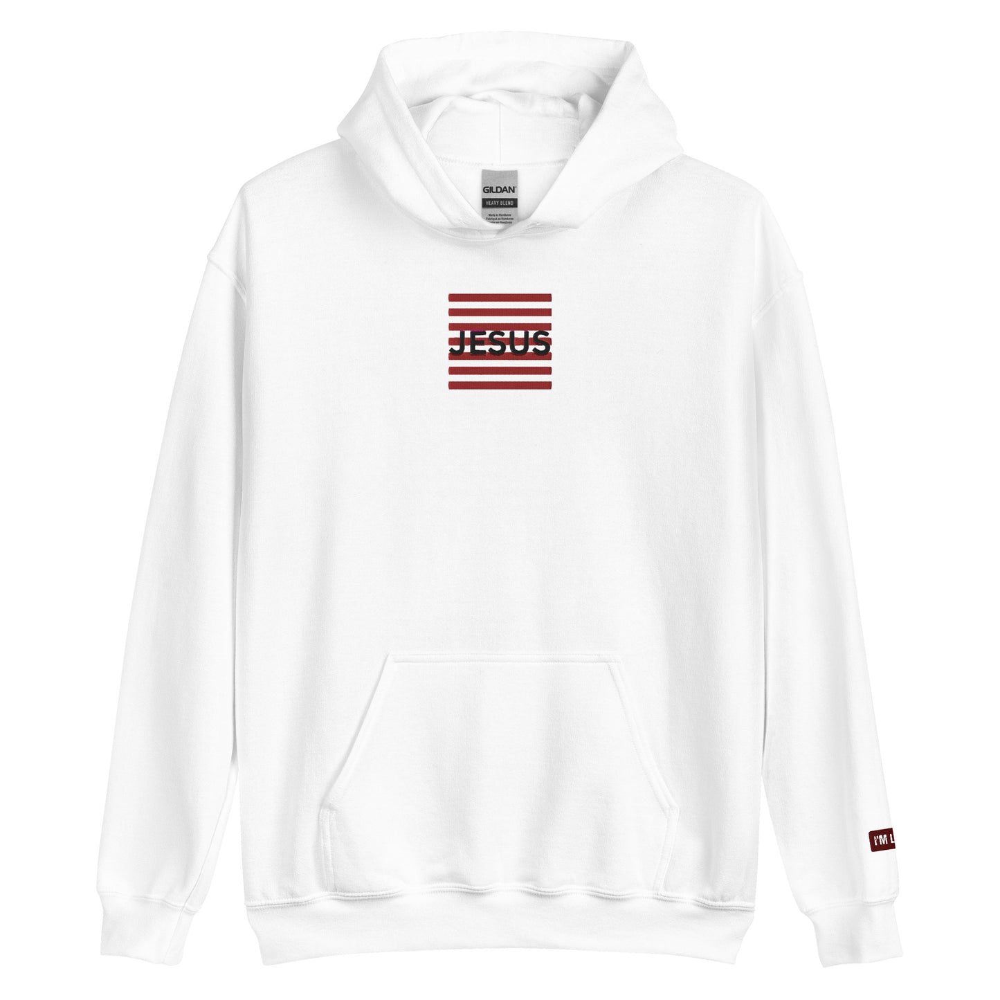 Jesus Embroidery Unisex Hoodie - White / S