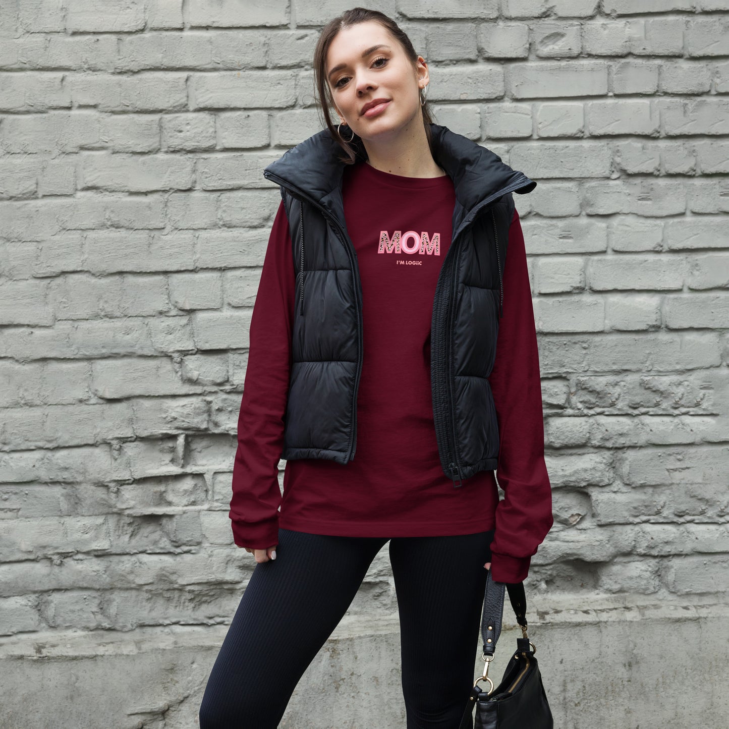 MOM Unisex Long Sleeve Tee - Maroon / XS - Shirts & Tops