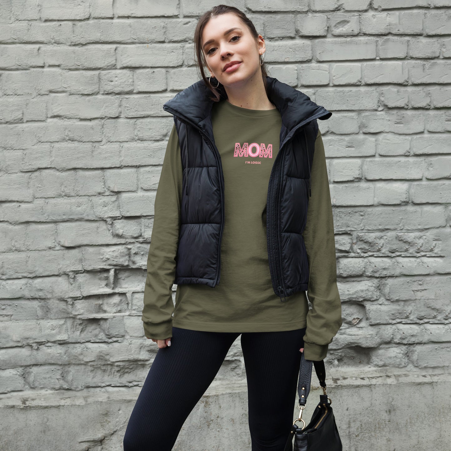 MOM Unisex Long Sleeve Tee - Military Green / XS - Shirts &