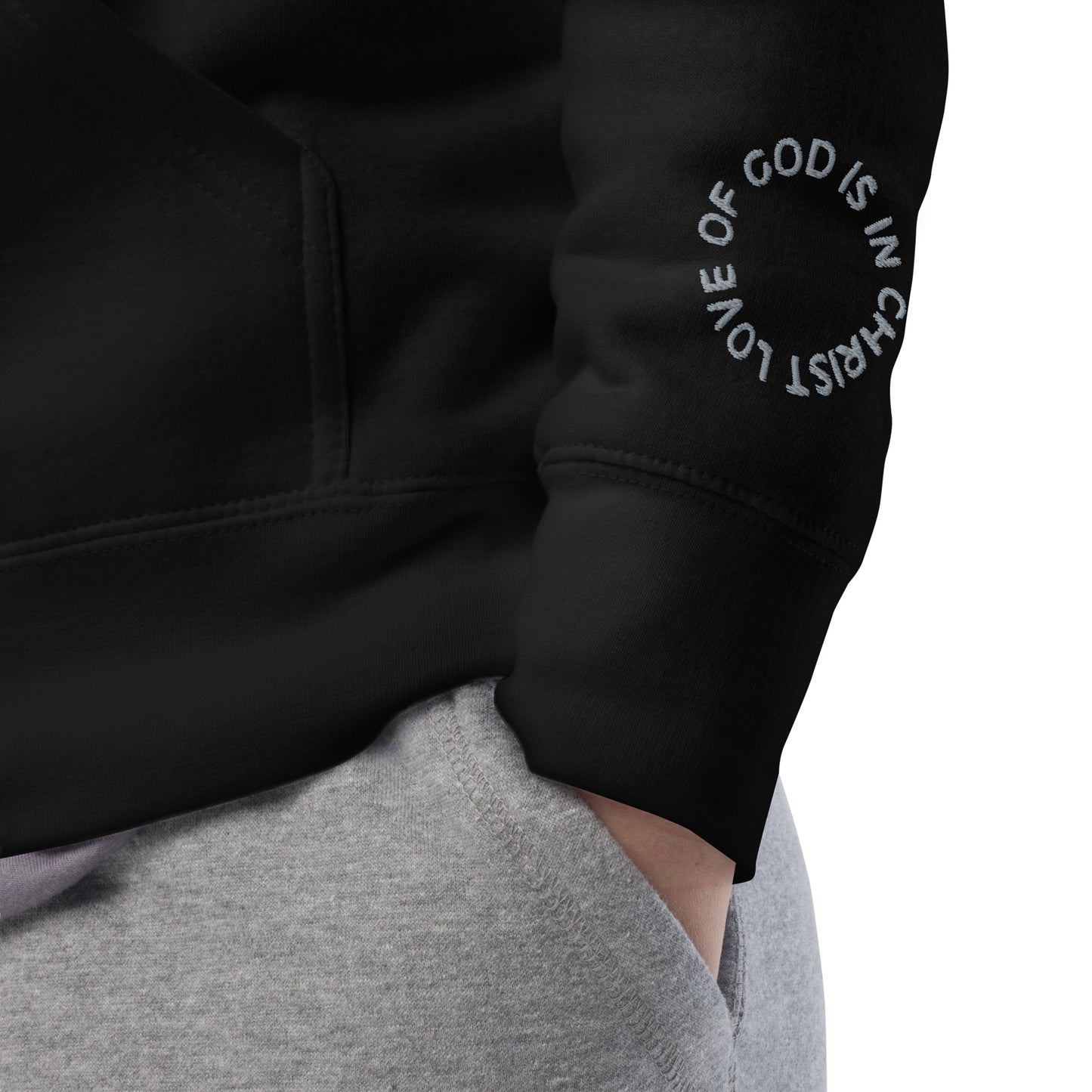 Praise Hands Embroidered Hoodie (centre) - Shirts & Tops