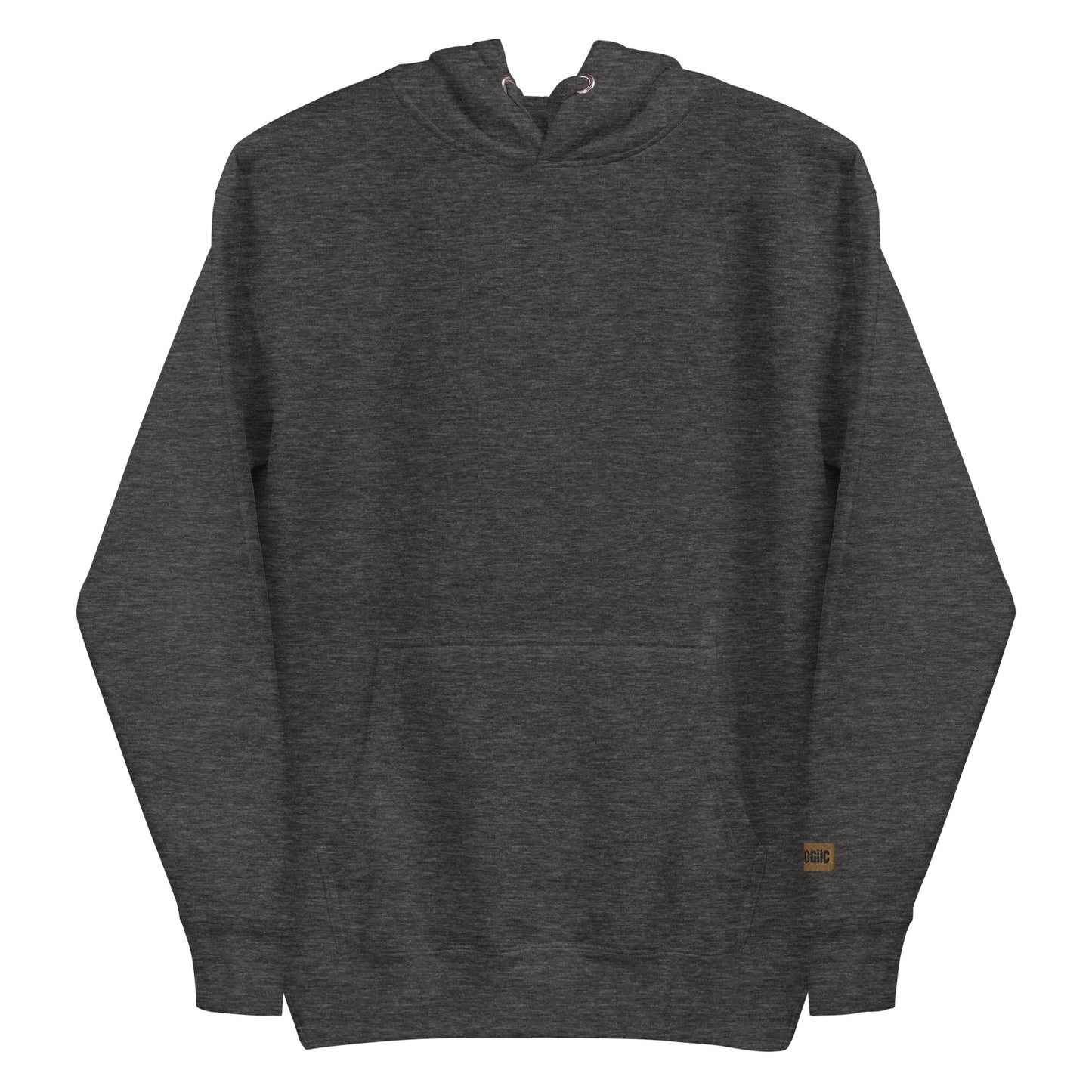 Brand Logo Sleeve Unisex Hoodie - Charcoal Heather / S