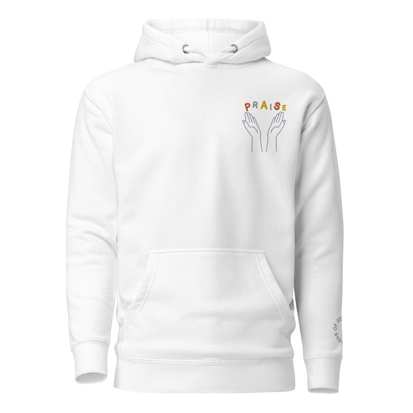 Praise Hands Unisex Hoodie - White / S - Shirts & Tops