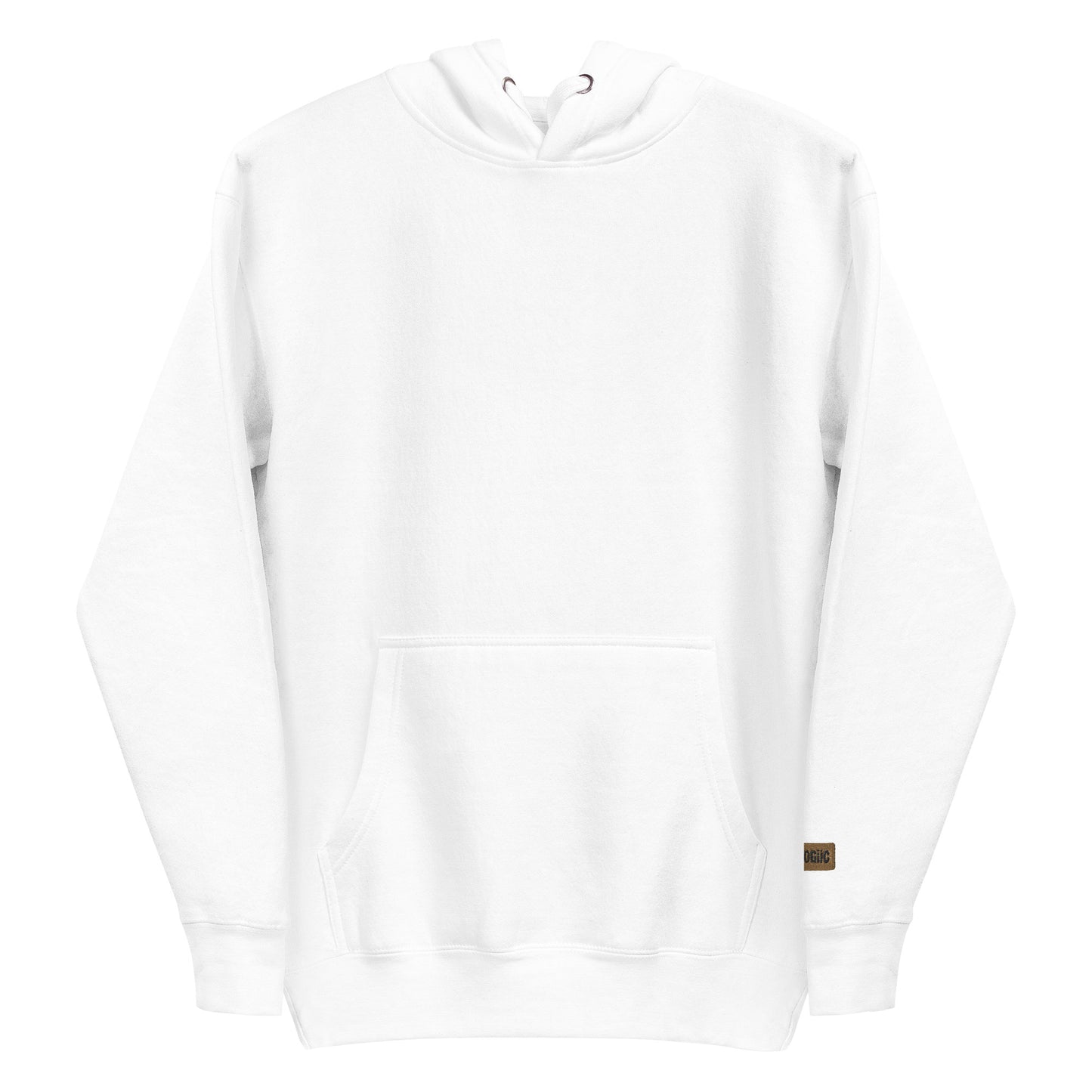 Brand Logo Sleeve Unisex Hoodie - White / S