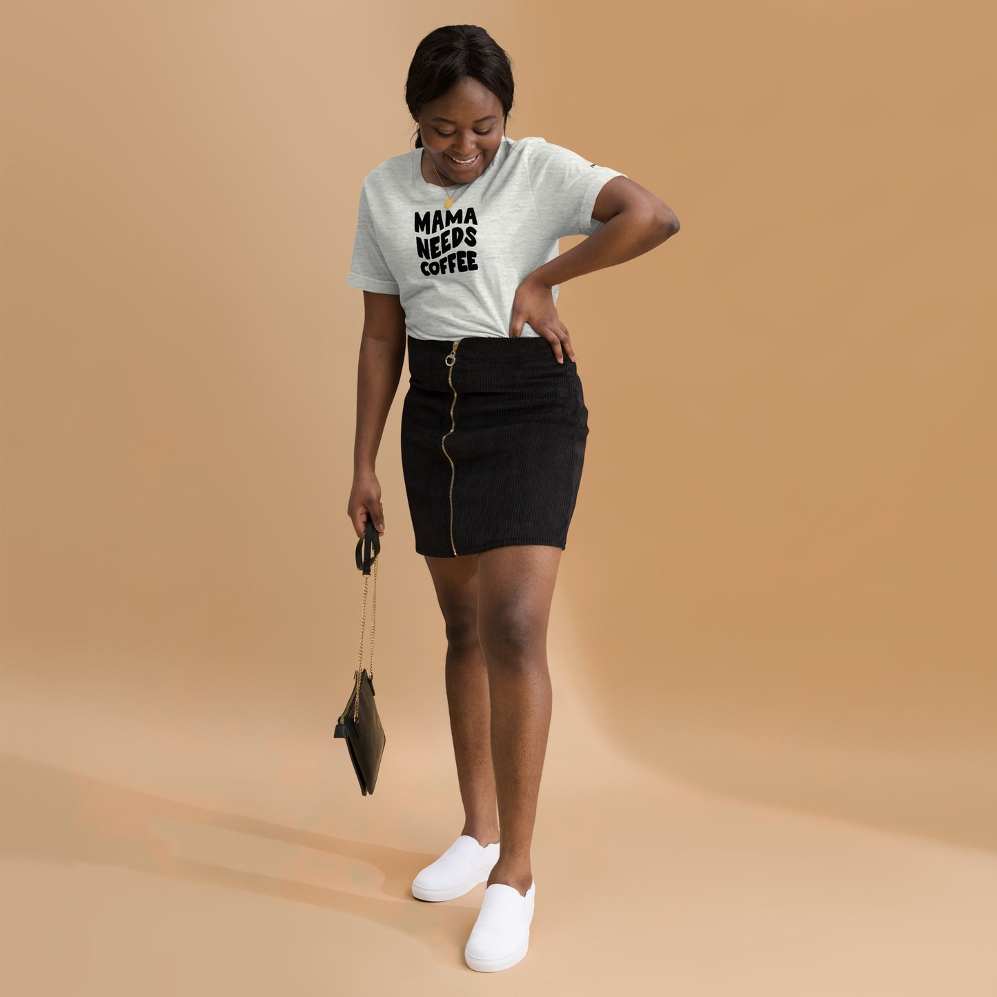 Mama Needs Coffee t-shirt - Ash / S - Shirts & Tops