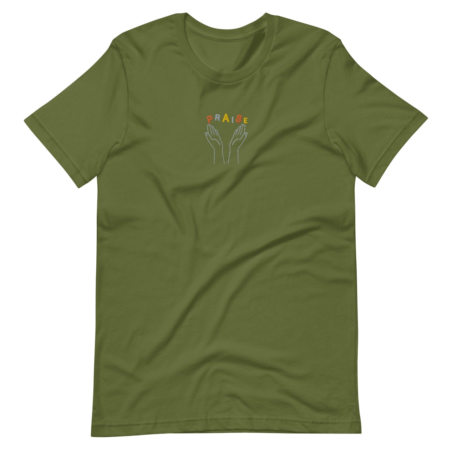 Praise Hands Unisex t-shirt - Olive / S - Shirts & Tops
