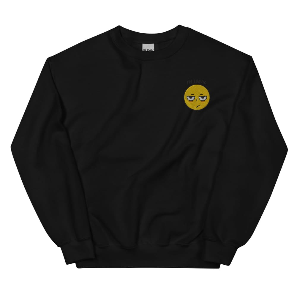 Meh Emoji Unisex Sweatshirt - Black / S - Shirts & Tops