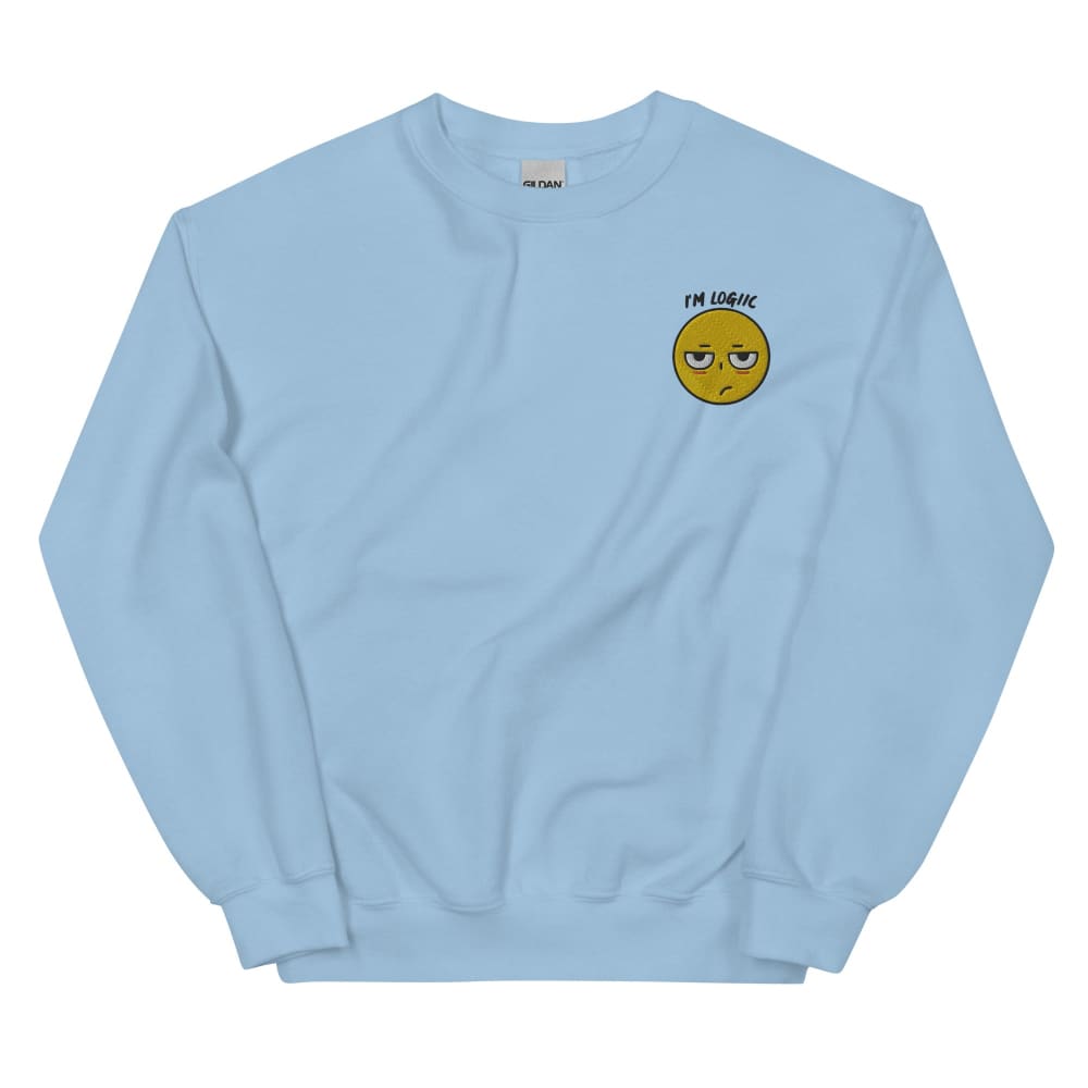 Meh Emoji Unisex Sweatshirt - Light Blue / S - Shirts & Tops
