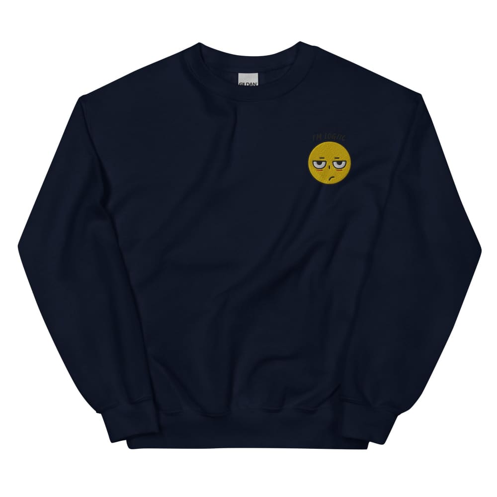 Meh Emoji Unisex Sweatshirt - Navy / S - Shirts & Tops