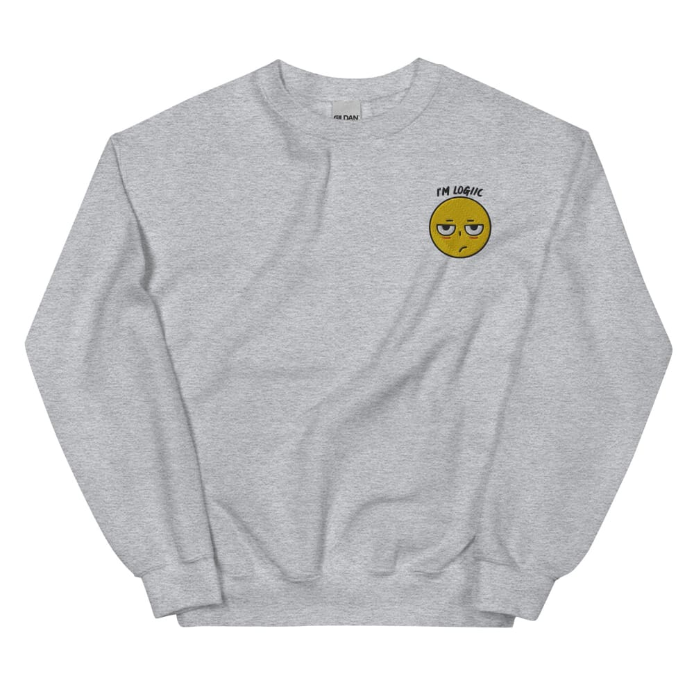 Meh Emoji Unisex Sweatshirt - Sport Grey / S - Shirts & Tops