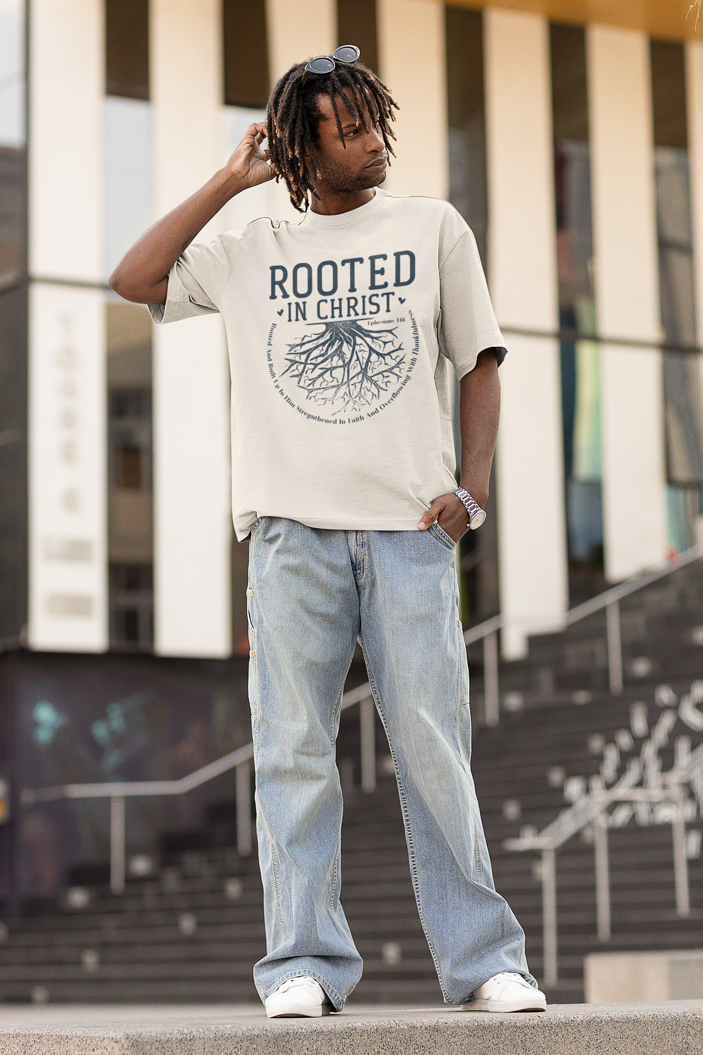 Rooted Oversized faded t-shirt