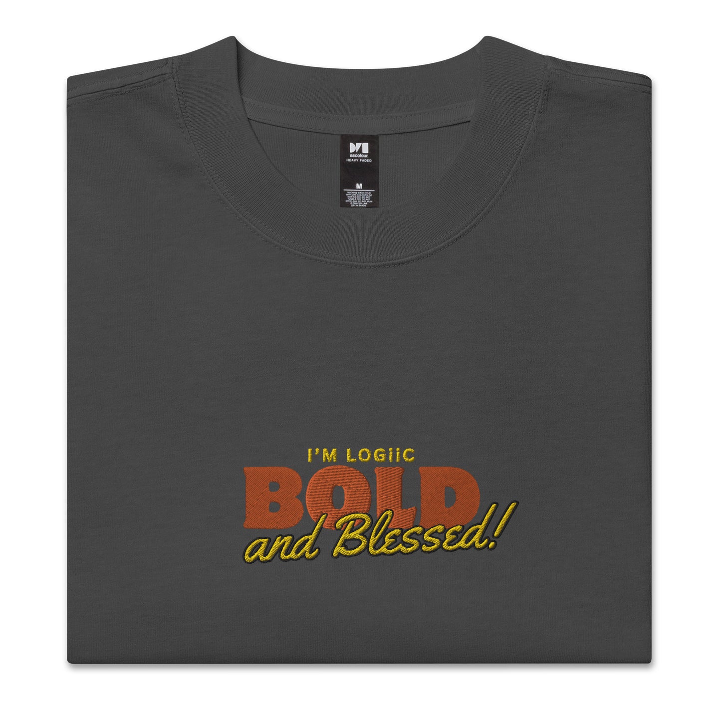 Bold & Blessed centre Oversized faded t-shirt