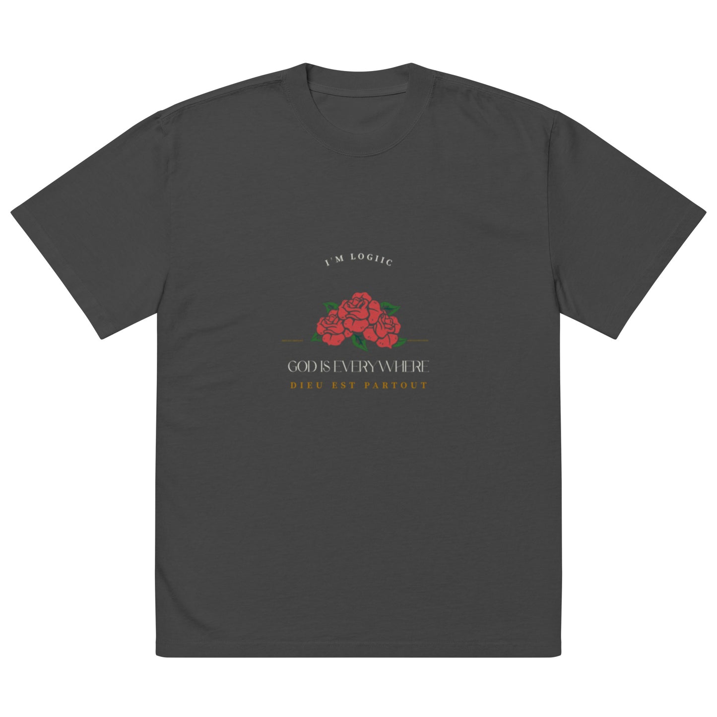 God is Everywhere Oversized faded t-shirt