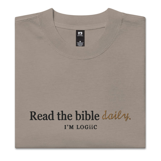 Read the Bible Oversized faded t-shirt
