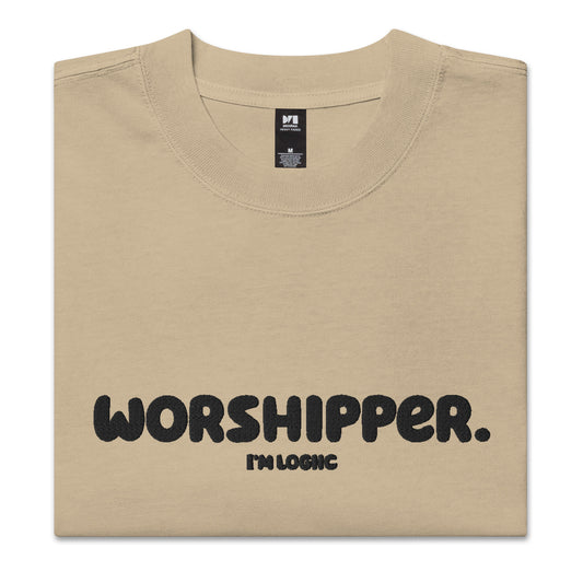 Worshipper Oversized faded t-shirt