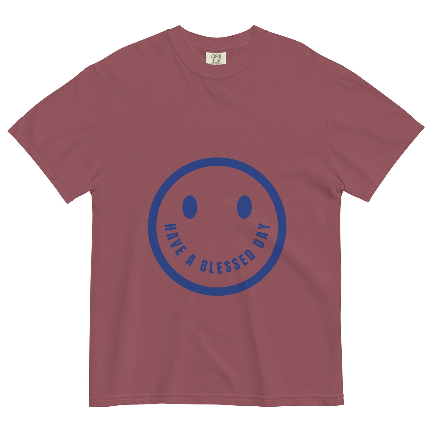 Smiley Face Unisex garment-dyed heavyweight t-shirt