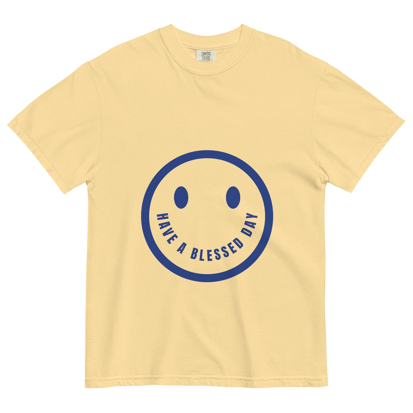 Smiley Face Unisex garment-dyed heavyweight t-shirt