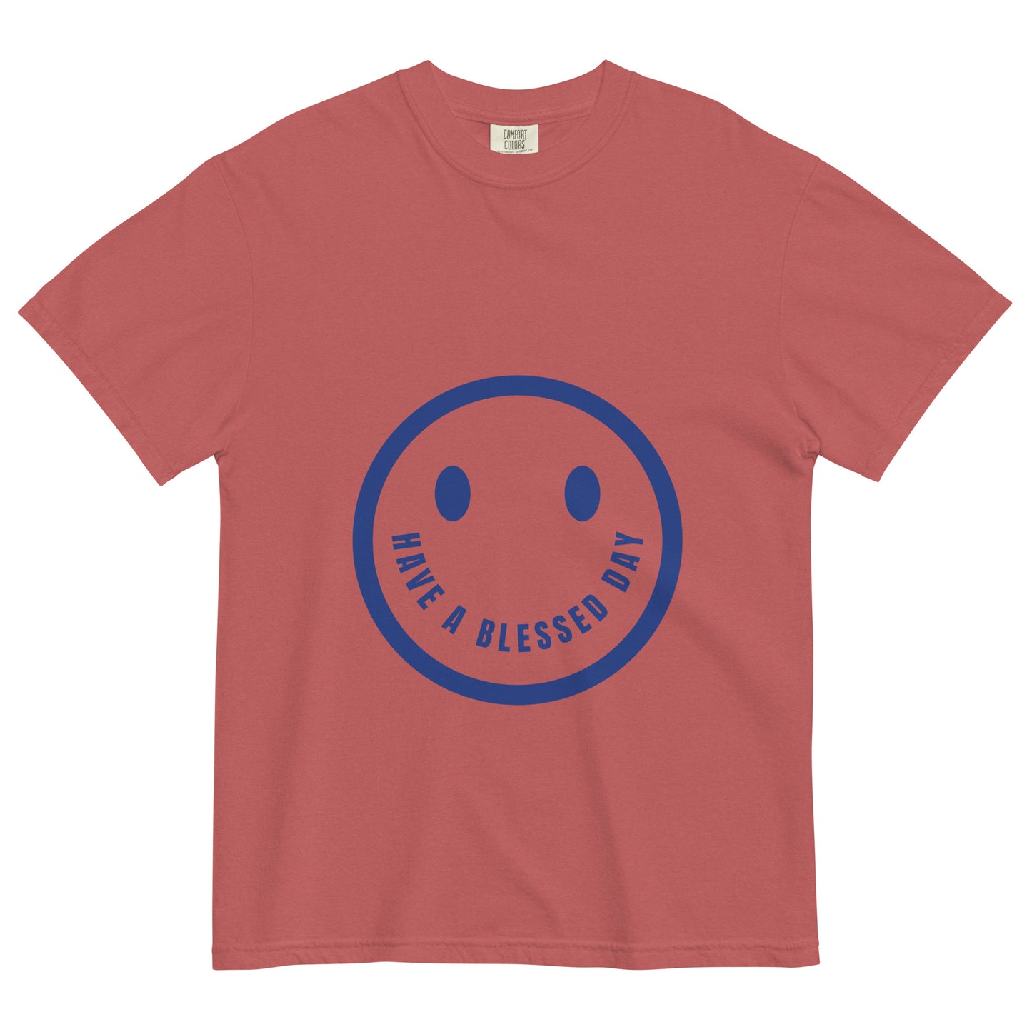 Smiley Face Unisex garment-dyed heavyweight t-shirt