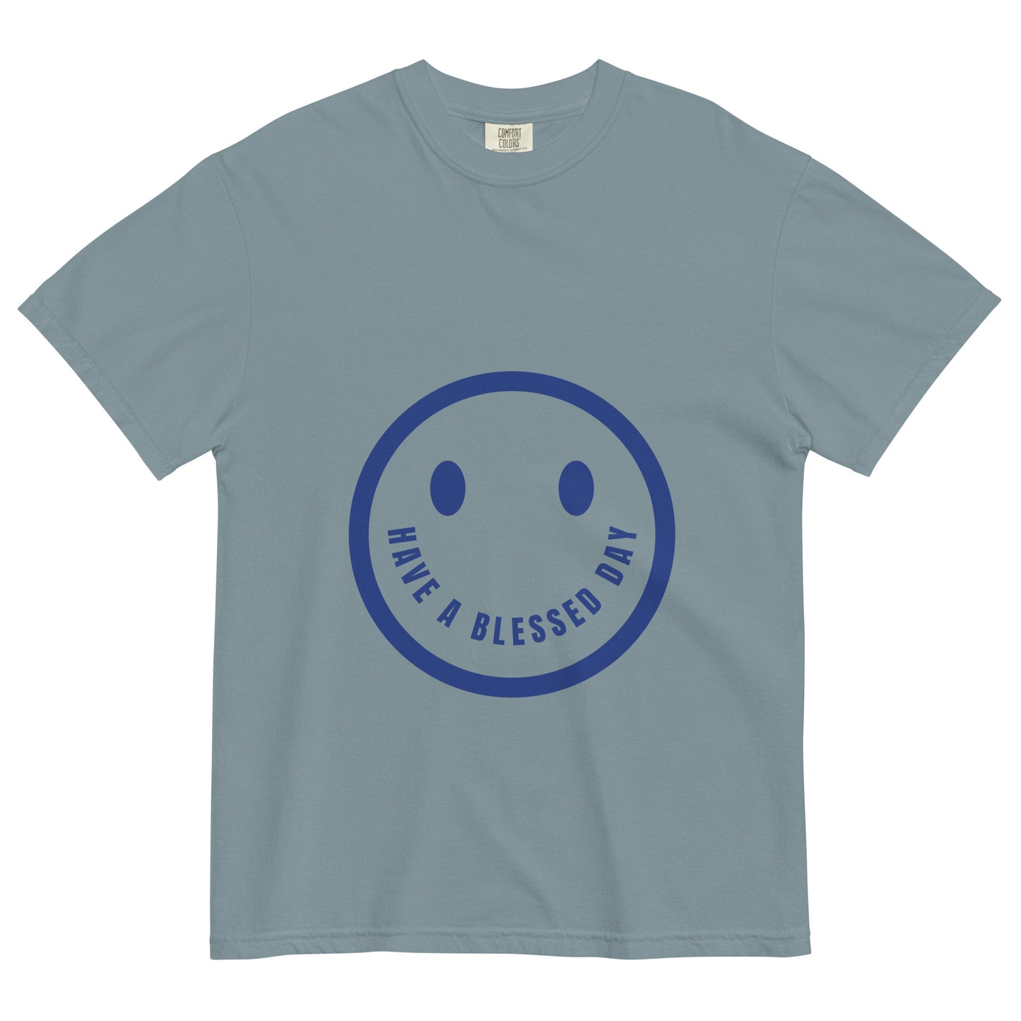 Smiley Face Unisex garment-dyed heavyweight t-shirt