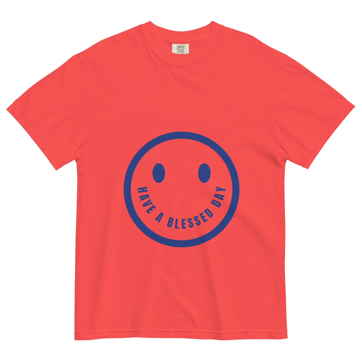 Smiley Face Unisex garment-dyed heavyweight t-shirt