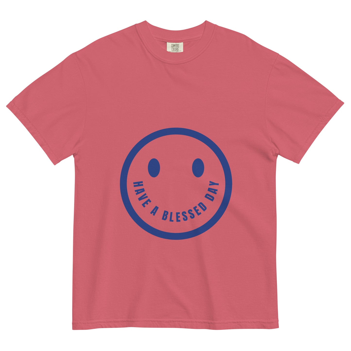 Smiley Face Unisex garment-dyed heavyweight t-shirt