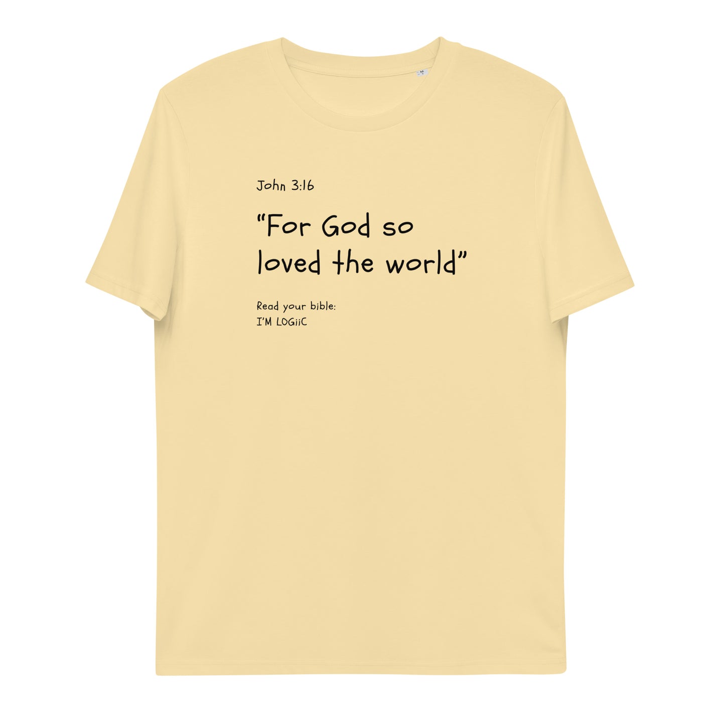 John 3:16 Unisex organic cotton t-shirt