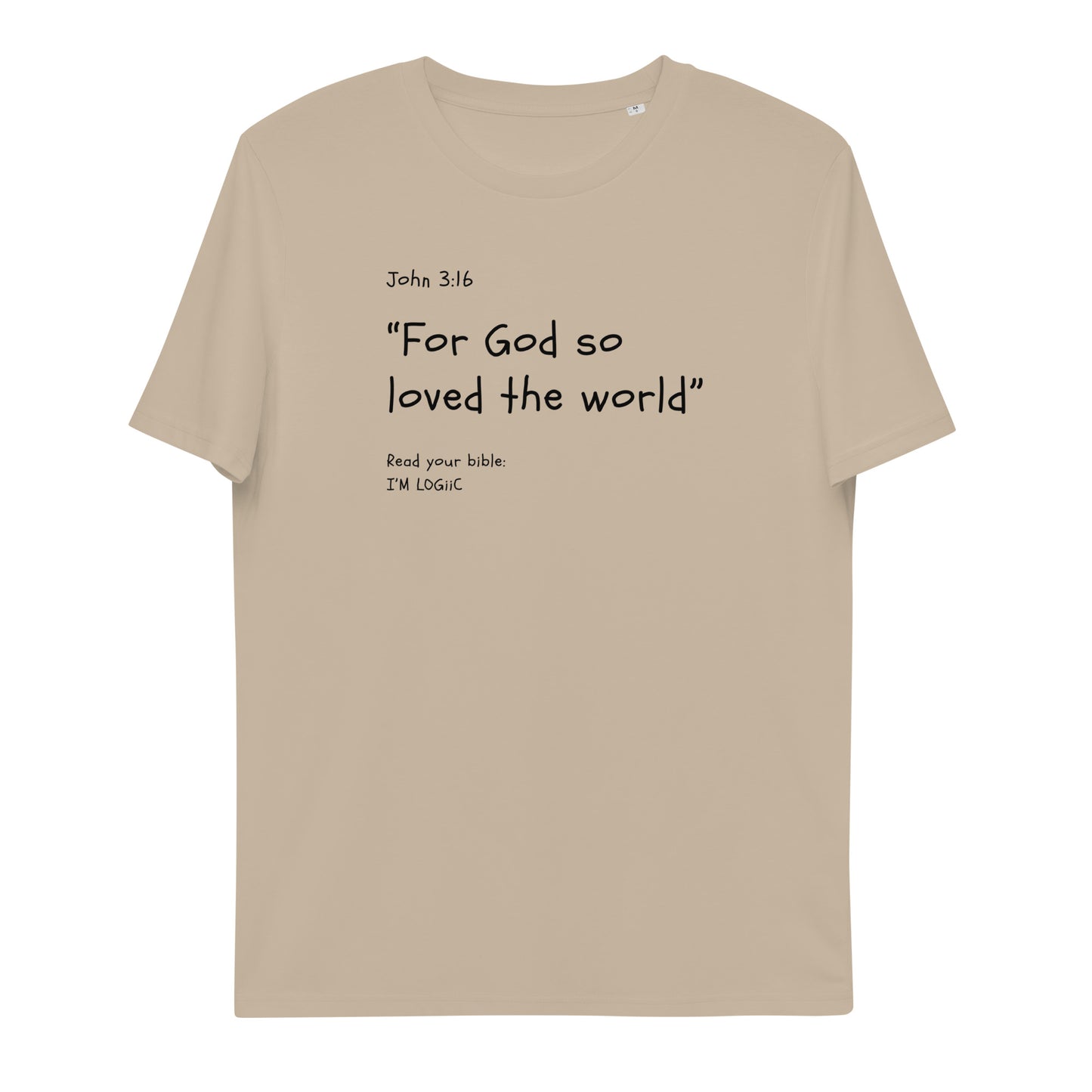 John 3:16 Unisex organic cotton t-shirt