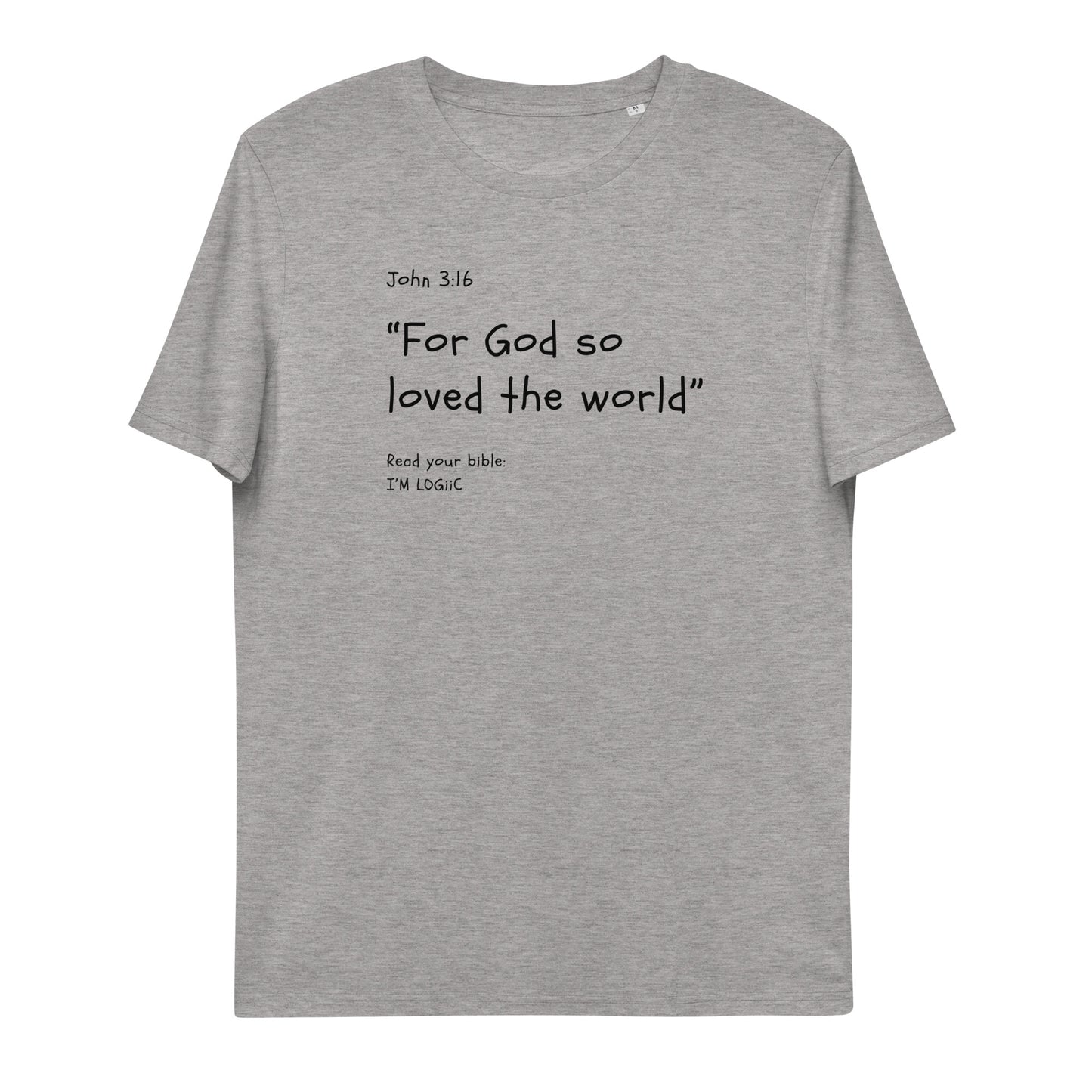 John 3:16 Unisex organic cotton t-shirt