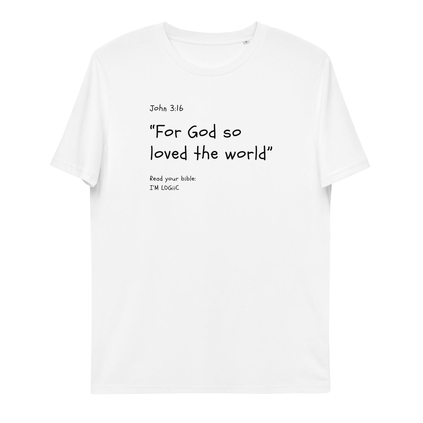 John 3:16 Unisex organic cotton t-shirt