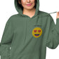 Heart Eye Emoji Unisex pigment-dyed hoodie
