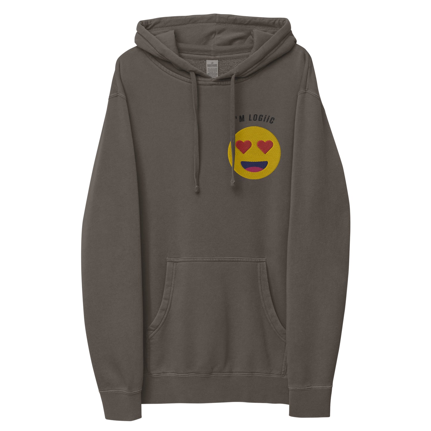 Heart Eye Emoji Unisex pigment-dyed hoodie