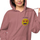 Heart Eye Emoji Unisex pigment-dyed hoodie