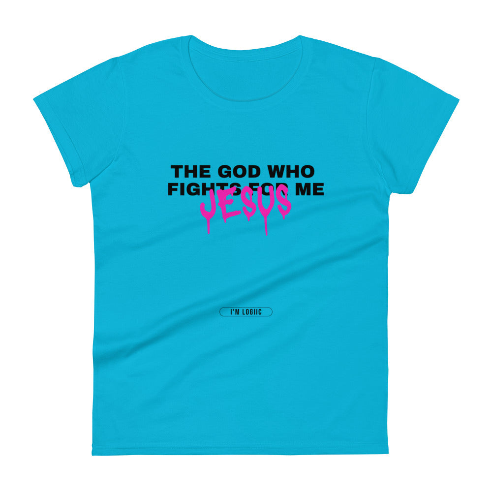 The God who fights for me Women's short sleeve t-shirt