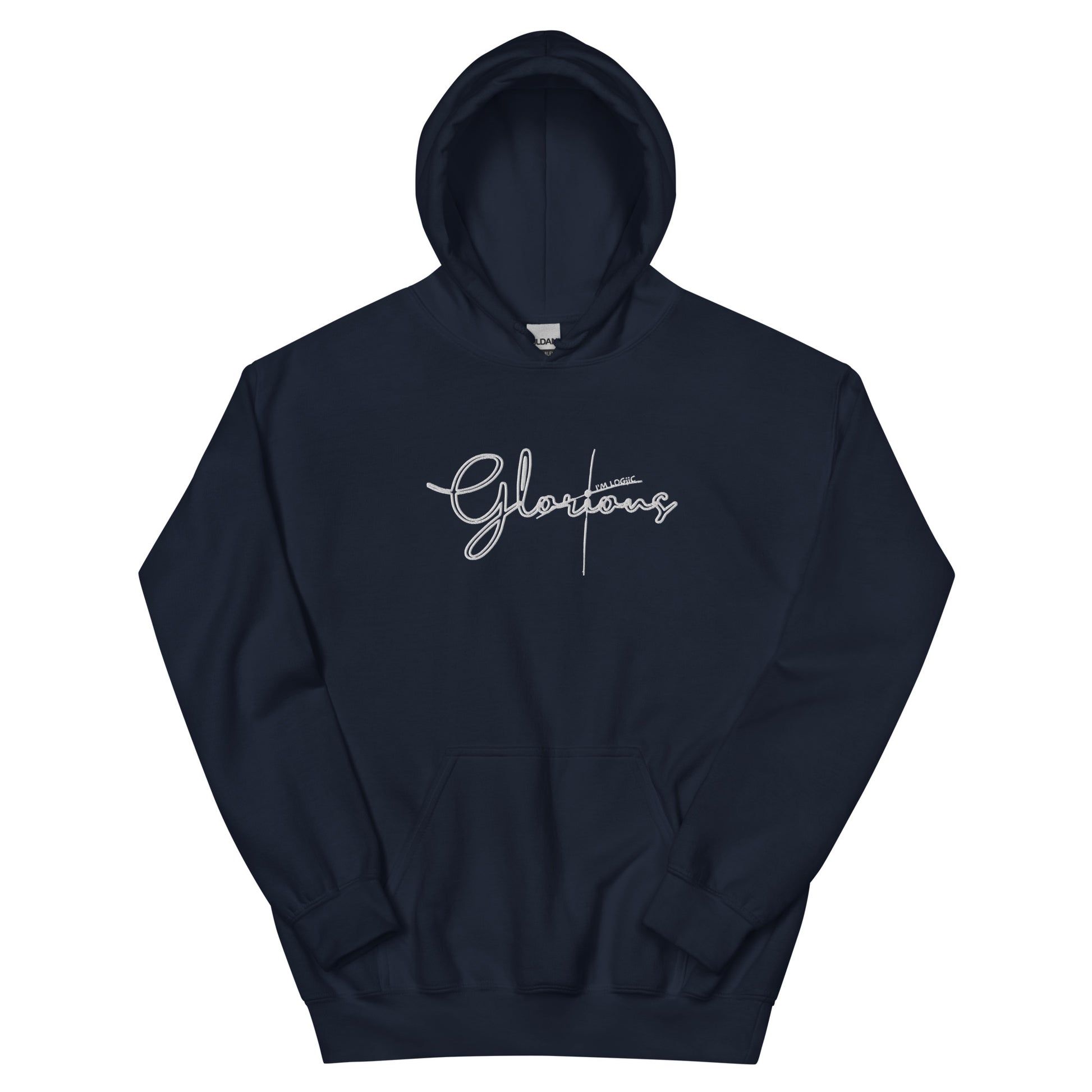 Glorious Embroidered Vintage Hoodie - Navy / S - Shirts &
