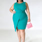 Gina Slit Bodycon Dress - Green / XL