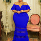 Arleen Mesh Tail Dress - Blue / XL