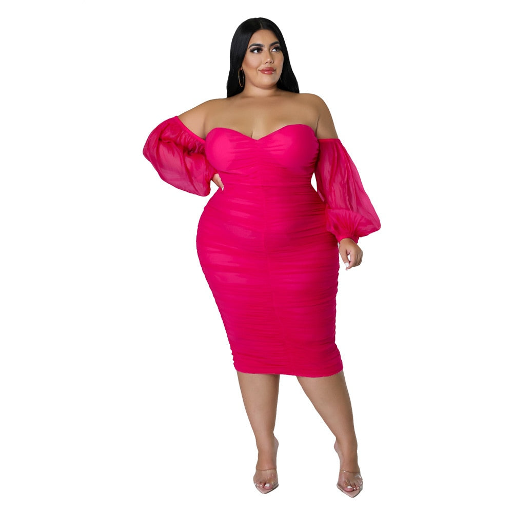 Julietta Plus Size Dress - Rose / XL - Dresses Dresses