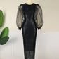 Claudette Sequin Puff Sleeve Dress
