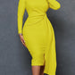 Elizabeth Midi Dress - Yellow / S - Dresses