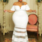 Arleen Mesh Tail Dress - White / XL