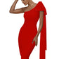 Monisha Bow Sleeve Bandage Dress - Red / XS - Dresses