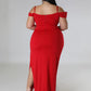 Cassidy Ruffle Slit Dress