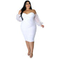 Julietta Plus Size Dress - White / XL - Dresses Dresses