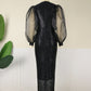Claudette Sequin Puff Sleeve Dress
