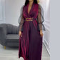 Rashida Velvet Jumpsuit - Burgundy / L