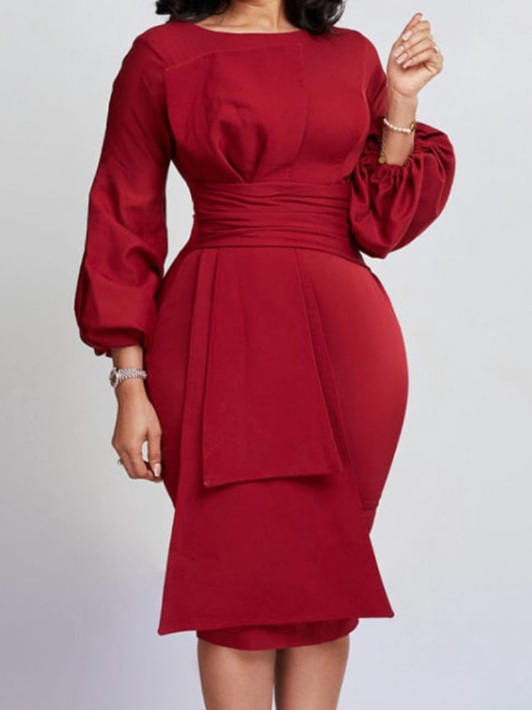 Dove Bodycon Dress - Red / S