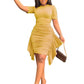 Chacha Bodycon Dress - Yellow / S
