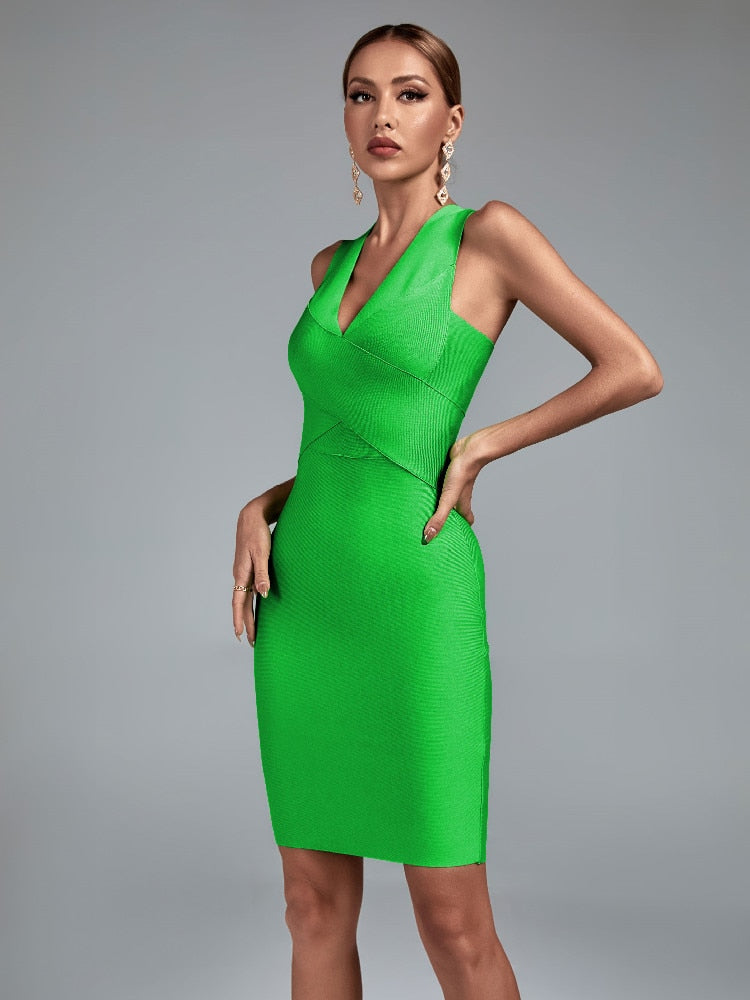 Azayla Green Bandage Dress